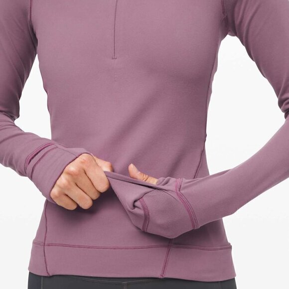 Lululemon Outrun the Elements 1/2 Zip Runnign Top Frosted Mulberry Size 2 - Picture 2 of 13